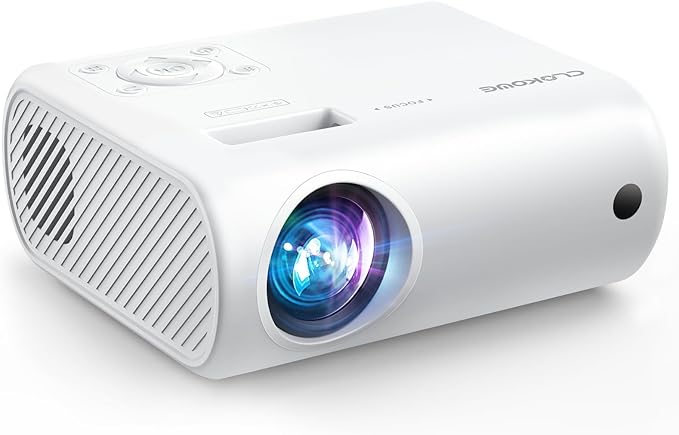 Mini Projector, CLOKOWE 2024 Upgraded Portable Projector with 9000 Lux and Full HD 1080P, Movie Projector Compatible with iOS/Android Phone/Tablet/Laptop/PC/TV Stick/Box/USB Drive/Game Console