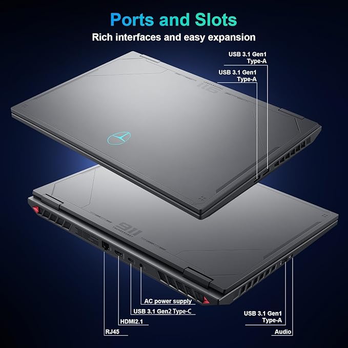 Thunderobot Radiant 16 5060 Gaming Laptop, 16" QHD+ 300Hz 2.5K Display, Core i7-14650HX, NVIDIA GeForce RTX 5060, 16GB DDR5 RAM, 1TB SSD, RGB Backlit Keyboard, Wi-Fi 6, Win11 Home