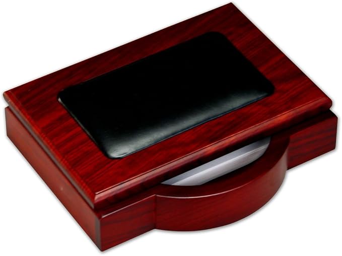 Dacasso Rosewood and Leather Desk Set, 10-Piece