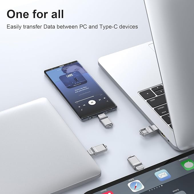 TOPESEL 64GB USB C Flash Drive Dual USB 3.0 Flash Drive USB A & Type C Thumb Drive UDP-Tech Waterproof Type C Portable USB C OTG for Computer Mac Smartphone Tablet