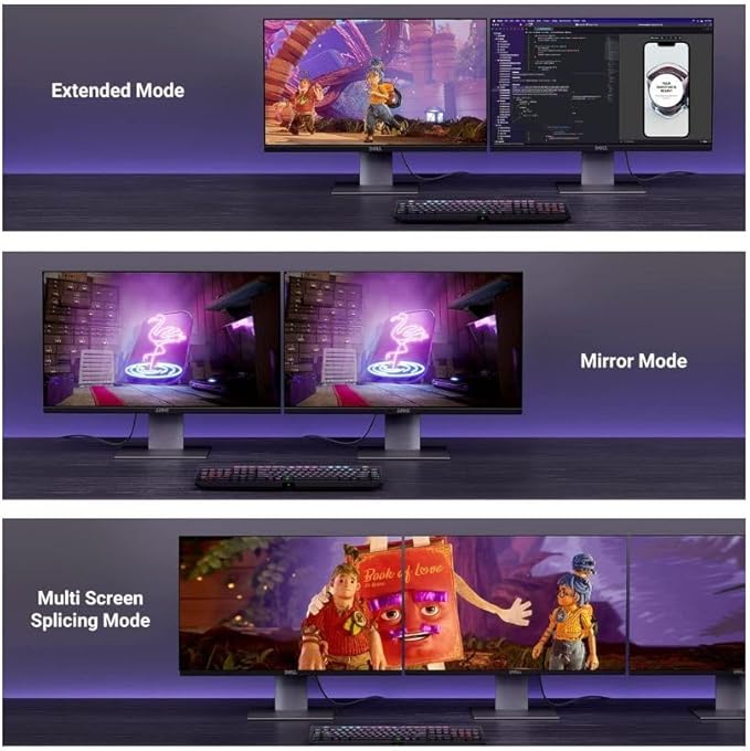 UGREEN DisplayPort Cable 2.1 [VESA Certified] DP2.0 40Gbps Support 16K@30Hz 8K@240Hz 4K@240Hz HDR, HDCP, DSC 1.2a, Braided Display Port Cable Cord Compatible FreeSync G-Sync Video Card Monitor, 3.3FT