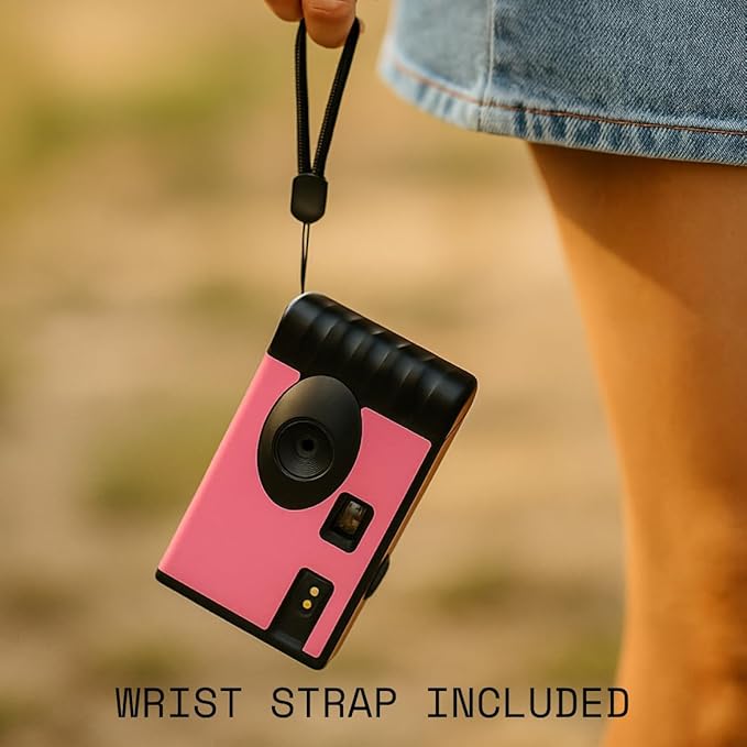 LENSY Screen Free Digital Camera | Four Built in Filters | Rechargeable, 8mp, Lightweight, Focus-Free, Auto-Flash, Easy-to-Use, Reusable, Retro Film-Style Photos (Forest Green)