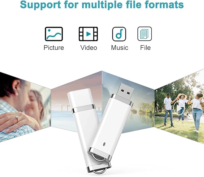 KEXIN 10 Pack 16GB Flash Drive Bulk Flash Drive USB Flash Drive Design in Snapcap 16 GB White