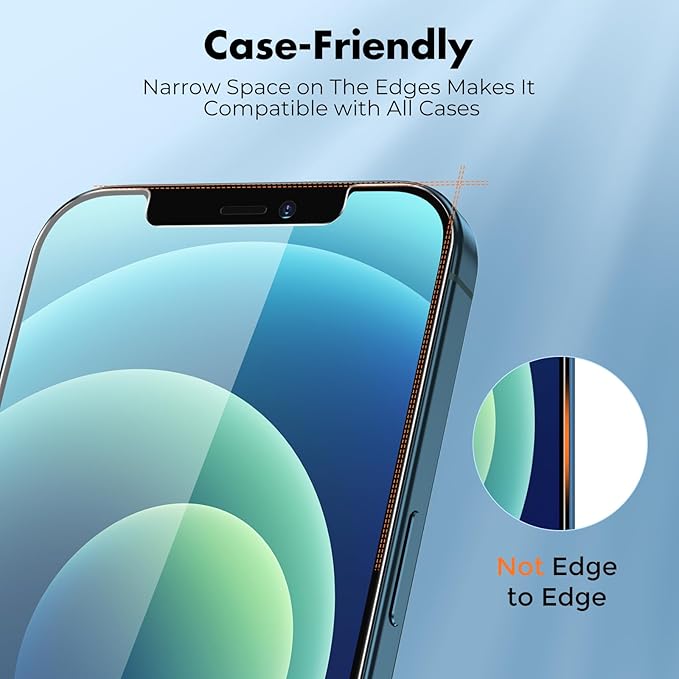 UNBREAKcable 3-Pack Screen Protector for iPhone 12 / iPhone 12 Pro, Double Shatterproof Tempered Glass [Easy Installation] [9H Hardness] [99.99% HD Clear] [Case Friendly] for iPhone 6.1 inch