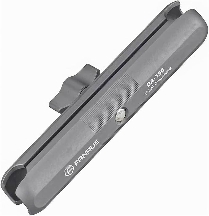 FANAUE Double Socket Arm Compatible with RAM Mounts B Size Ball Head and Bike Motorcycle Phone Holder, Fits Industry All Standard 1" Ball Adapters (DA-150)