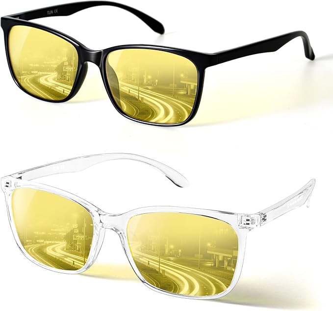 TIJN Sleep Glasses for 99.9% Blue Green Light Blocking Dual AR Coatings Red Lens for Computer Gaming Reduce Eyestrain, TR90