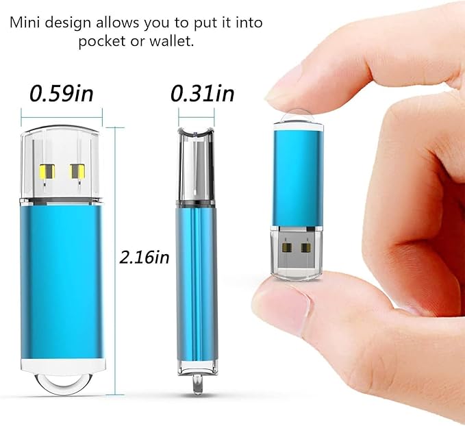K&ZZ 4GB USB Flash Drive 5 Pack USB 2.0 Memory Sticks Flash Drives Easy-Storage 4G Thumb Drive Gig Stick Zip Drive Pen Drive, Multicolored