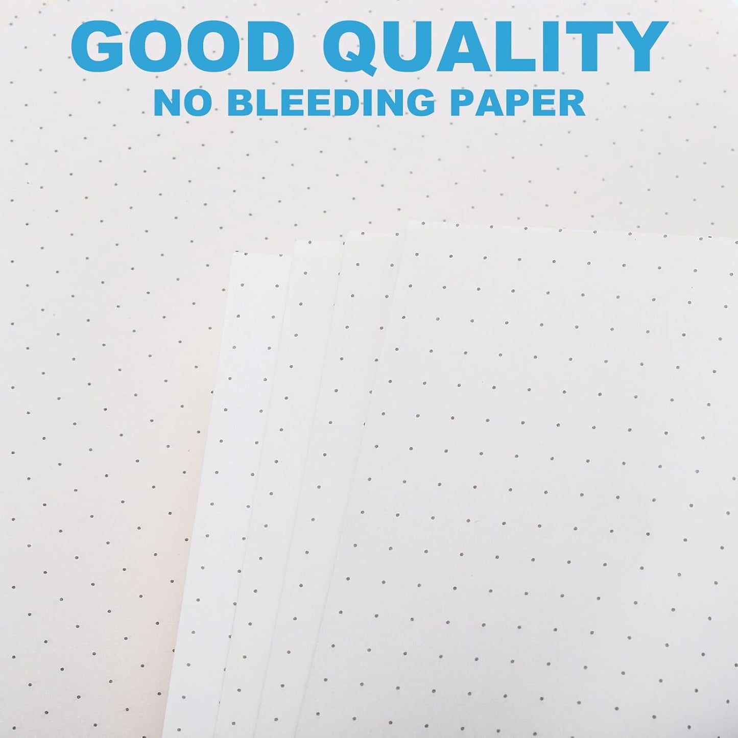 PATIKIL A6 Dot Grid Paper 6-Ring Binder Loose Leaf Planner Filler Paper Planner Inserts, 80 Sheets/160 Pages, Lined