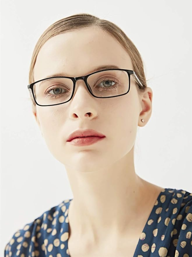 Professional Reading Glasses for Men/Women, Blue Light Blocking Computer Readers with Spring Hinges for Glare and UV Protection