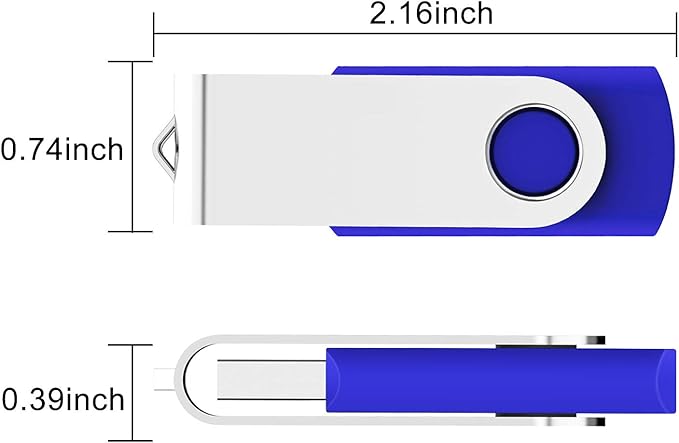USB 3.0 Flash Drive, 64 GB Flash Drive 3.0 64GB Thumb Drive KEXIN 5 Pack USB Jump Drive Memory Stick Zip Drive, 5 Colors (Black, Blue, Green, White, Red)