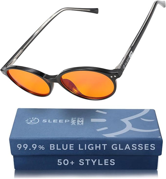 100% Blue Light Blocking Glasses - Women + Men - Better Sleep - Anti Eye Strain Protection - Computer Screens Gaming