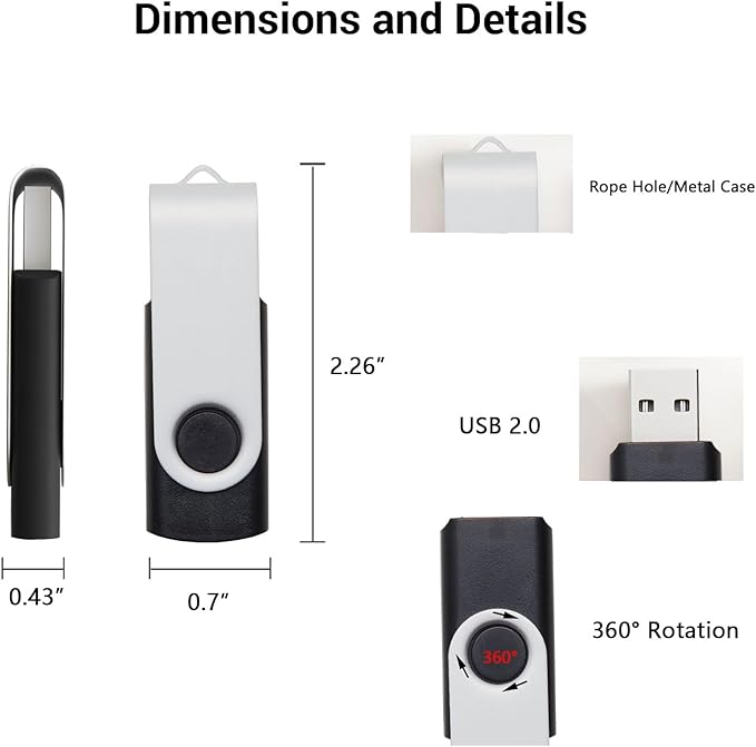 100 Pack 512MB USB Flash Drives in 5 Random Colors USB 2.0 Wholesale Lot Bulk Memory Sticks (100 Pack, 512MB)