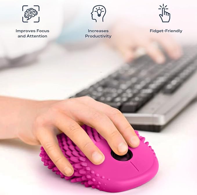 HedgeHog Health Hoglet Fidget Computer Mouse – Cute Wireless Design, Perfect Tactile Tool for Stress Relief and Focus. Combines Comfort and Functionality for a Unique and Engaging Experience.