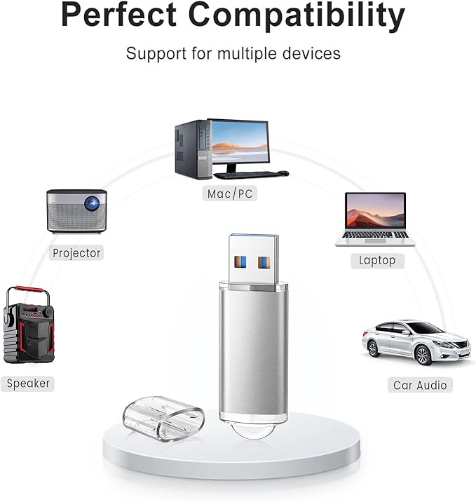 TOPESEL 32GB 10Pack 3.0 USB Flash Drive High Speed 32G Thumb Drive Memory Stick for PC Laptops Tablets TVs Car Audio(5 Mixed Colors: Black Blue Green Red Silver)