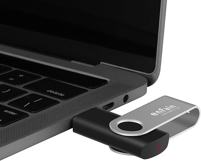Enfain Professional 10-Pack of 1GB USB 2.0 Flash Drives in Black - Ideal for Efficient Small File Backup and Transfer at Home or Office