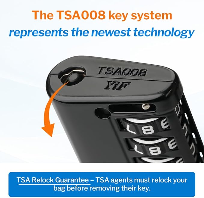 Forge TSA Approved Luggage Locks 4 Digit Combination TSA Travel Locks with TSA008, Open Alert Indicator, Zinc Alloy Body for Luggage, Suitcase, Backpack, and More. 1 Black Lock.