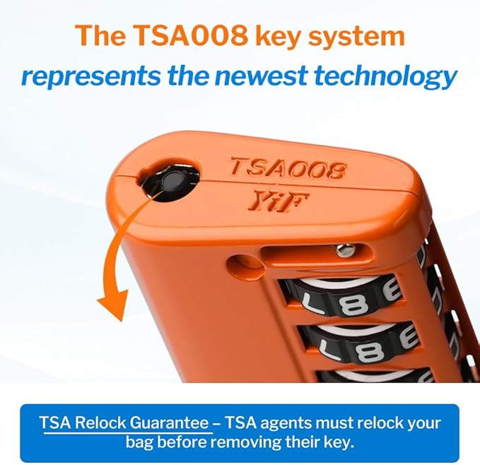 Forge TSA Approved Luggage Locks 4 Digit Combination TSA Travel Locks with TSA008, Open Alert Indicator, Zinc Alloy Body for Luggage, Suitcase, Backpack, and More. Orange 2 Locks.