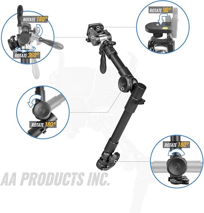 AA-Products T-100AT Aluminum Vehicle Notebook/Laptop/Netbook Computer Mount Holder for Trucks-Vans-Cars-SUVs