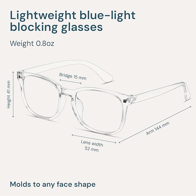 Gaoye Blue Light Glasses for Computer & Gaming - Anti UV Ray Lenses, Scratch-Resistant & Comfort Fit