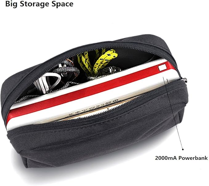 Universal Electronics/Accessories Soft Carrying Case Bag, Durable & Light-weight,Suitable for Out-going, Business, Travel and Cosmetics Kit (Big-Black)