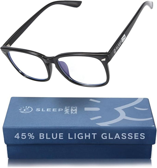 Blue Light Blocking Glasses for Women + Men - Better Sleep + Anti Eye Strain Protection - Computer Screens & Gaming