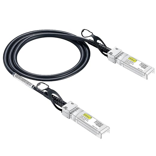 10Gtek SFP+ DAC Twinax Cable, 10G SFP+ to SFP+ Direct Attach Copper Patch Passive Cable for Cisco SFP-H10GB-CU1M, Meraki MA-CBL-TA-1M, Ubiquiti UniF, D-Link, Fortinet, 1-Meter(3.3ft)