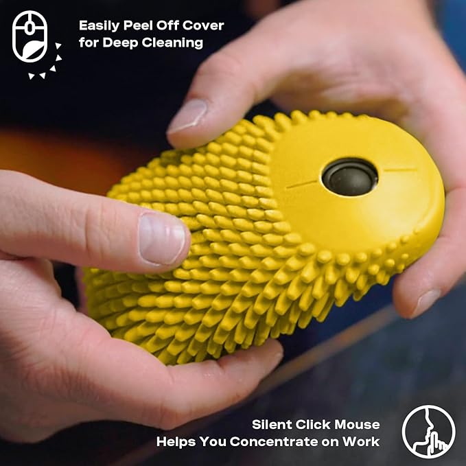 HedgeHog Health Hoglet Wireless Computer Mouse – Cute, Functional, and Tactile Fidget Tool. Combines Stress Relief with Comfort and Style, Perfect for Enhancing Focus and Productivity.