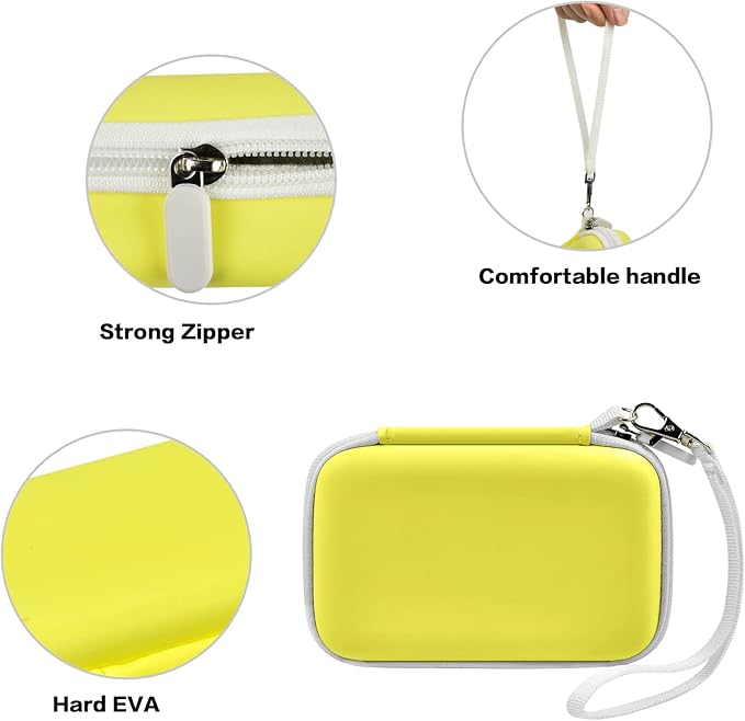 Travel Case for UCOMX for Nano/for Iseyyox/for LISEN/for RTOPS 3 in 1 Wireless Charger, Foldable Magnetic Charging Station Storage Holder Bag for Fast Charge Pad Cable and Adapter, Yellow-Box Only