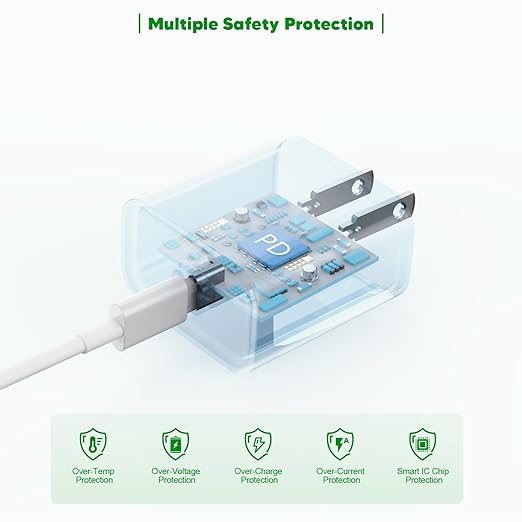 iPhone 14 13 12 Fast Charger,Super Fast Charging Block 2Pack Type C Charger Fast Charging Power Adapter with 6FT Quick USB C to Lightning Cable Compatible with iPhone 14/13/12/11/XS/XR/SE,iPad- Purple