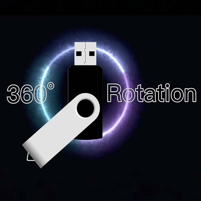 32GB Flash Drive Thumb Drives 10 Pack, JBOS USB Drive 32 GB USB2.0 Swivel Metal USB Memory Sticks, Multipack Jump Drives Colorfufl Pen Drives for Data Storage Backup