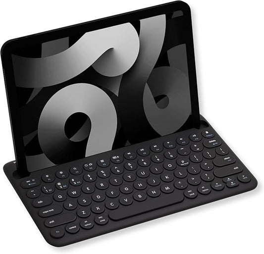 Macally Bluetooth Keyboard for Tablet | Wireless Keyboard for iPad mini/Air/Mini, iPhone (Multi-Device, Built-in Stand, Rechargeable) Easy to Use and Cute Portable
