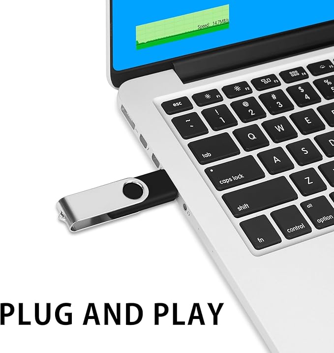 EASTBULL 50 Pack 4GB Bulk Flash Drive USB 2.0 4GB Flash Drives Pack Thumb Drives Bulk Swivel Bulk USB Drives, Black