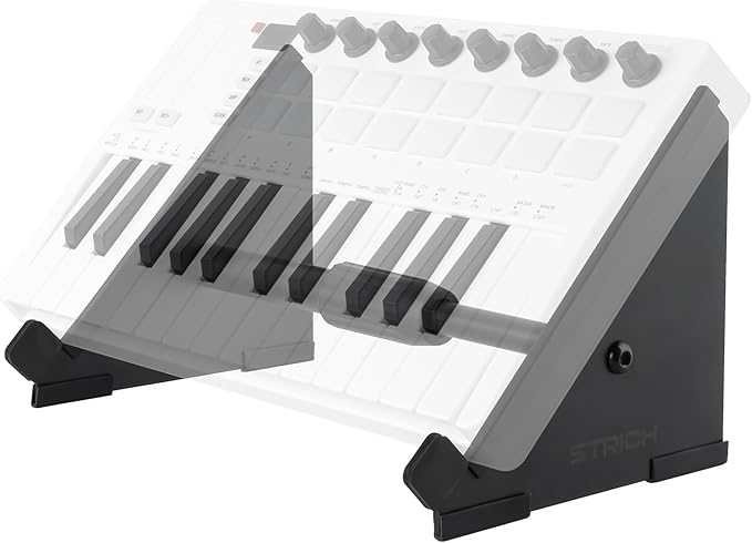 STRICH Desktop Stand for Sampler/Synth/MIDI Controller/Drum Machine, Adjustable Length from 6.6" – 10.6", Black, SDS-10