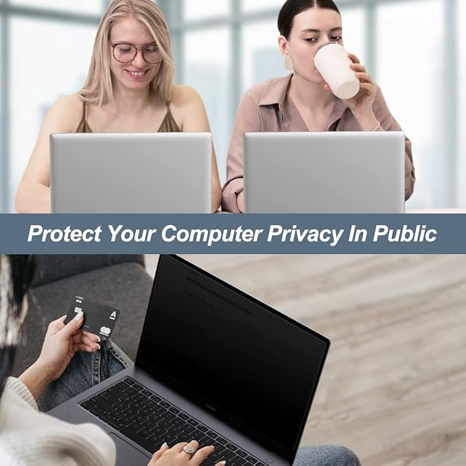 Laptop Privacy Screen Filters 15.6 Inch 16:9 Aspect Privacy Filter for 15.6 Inch Widescreen Laptop Anti-Scratch Protector Film for Data Confidentiality Anti-Glare Laptop Screen Protector