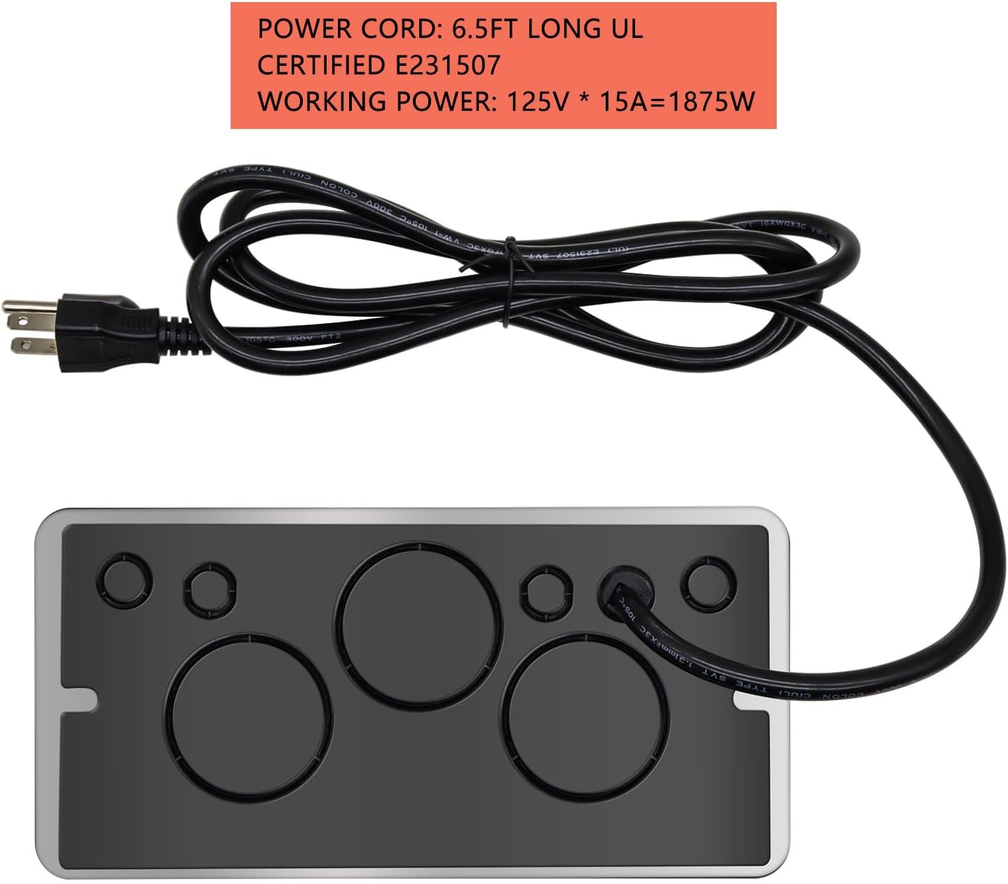 Pop up Outlet; Power Strip; Embedded countertop Outlet; 4 Power Outlets with USB-C PD 20W Fast Charging 16AWG Power Cord; Suitable for Office, Conference, Home, Book Rooms -Silver