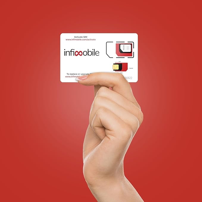 $15/Month | Infimobile Prepaid Plan: 12 Months| 5GB High-Speed Data Per Month | 2500 Minutes and 2500 Text| Prepaid Plan Service SIM Card | Nationwide Coverage | 4G, 5G V-Network