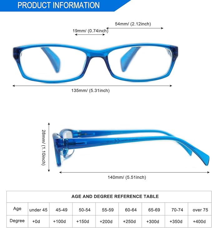 VIDEBLA 5 Pack Computer Reading Glasses Men and Women Anti Eyestrain Blue Light Blocking Glasses for Reading (Mixed colours, 0.00)