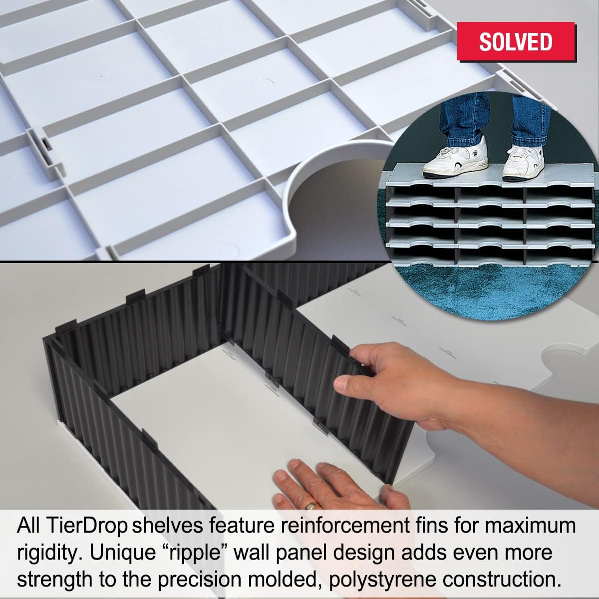 Ultimate Office TierDrop Jumbo 12-Compartment High-Wall Sorter - Sorts Documents, Forms & Mail - Durable Construction Features Expandable, Modular, No-Tool Assembly Design