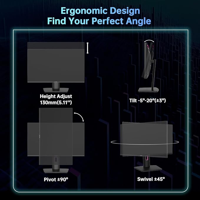 KTC 27 Inch 4K Mini LED Monitor, Fast IPS, HDR1000 160Hz 144Hz Gaming Monitor, Speakers, Type-C 90W, HDMI/DP/USB, Swivel/Height/Pivot/Tilt, VESA, Vertical Monitor for Gaming & PC