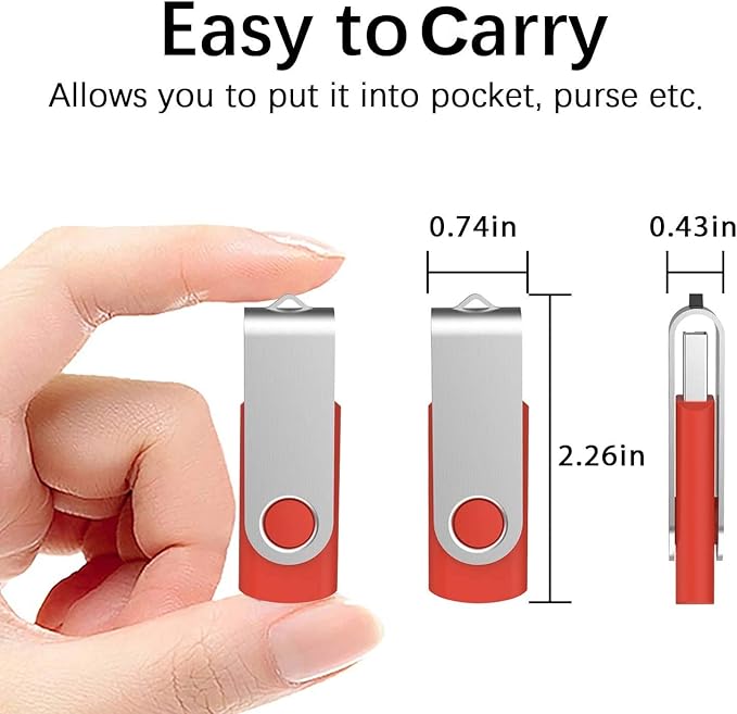 TOPESEL 5 Pack 16GB USB 3.0 Flash Drive Memory Stick Thumb Drives (5 Mixed Colors: Black Blue Green Red Silver)