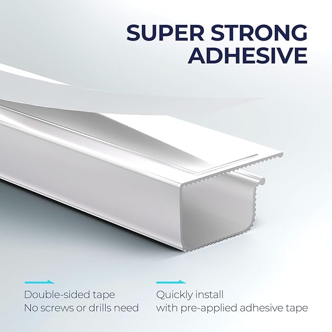 Delamu 2 Pack Safe 15.7in Tidy Cable Management Solution, Protect Kids Pets with Home Office Cable Management Under Desk,Cable Organizer, Cable Management Kit,Cord Organizer for Desk, White