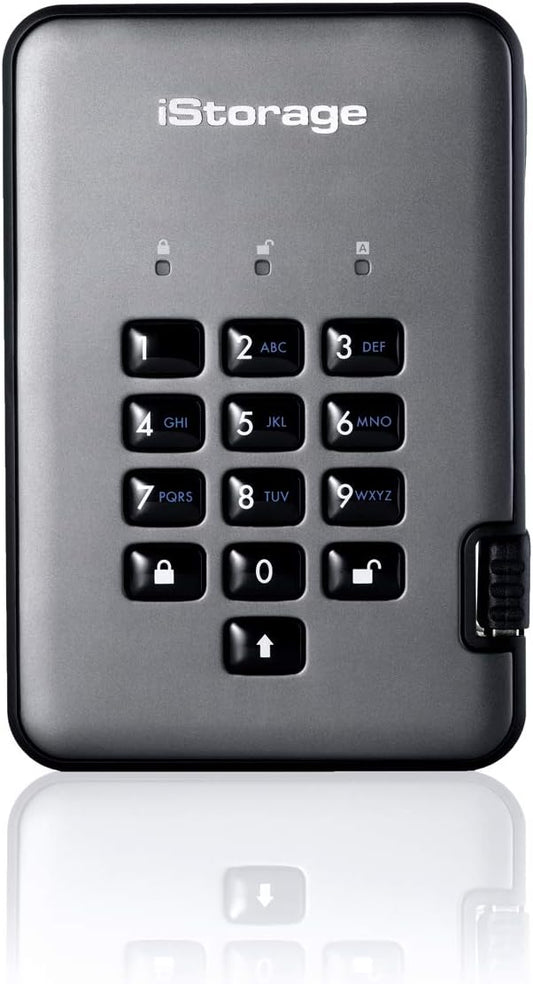 iStorage diskAshur PRO2 SSD 16TB |Secure Solid State Drive | FIPS Level 3 certified | Password protected | Dust/Water-Resistant | Hardware encryption