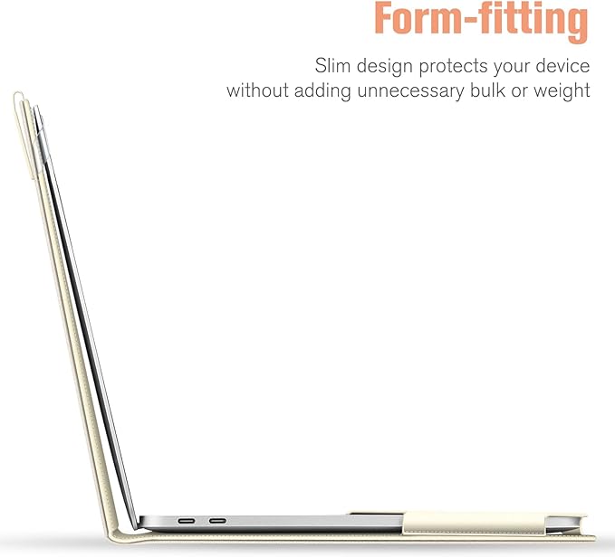 Fintie Sleeve Case Cover for MacBook Air 13.6 A3240 A3113 A2681 M4 M3 M2, Air 13 A2337 (M1) / A2179 / A1932, MacBook Pro 13 A2338 (M2 M1) / A2251 / A2289 / A2159 / A1989 / A1706 / A1708, Starlight