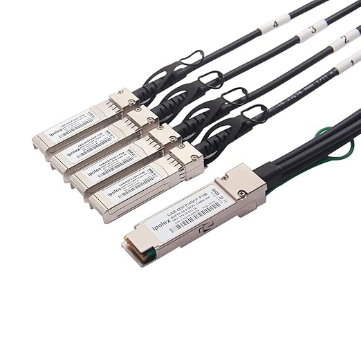 ipolex 40G QSFP+ to 4x10G SFP+ Breakout DAC Twinax Cable for Cisco QSFP-4SFP10G-CU1M, 1-Meter(3.3ft), 40GBASE-CR4 Direct Attach Copper(DAC) Passive Copper Cable, for Cisco, Ubiquiti and More