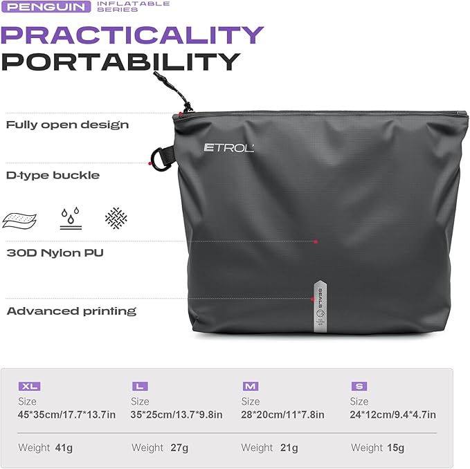 ETROL Travel Packing Cubes Set of 3, Waterproof Compression Storage Bags for Clothes, Lightweight Luggage Organizers for Suitcase, Backpacking, Hiking, Camping & Business Trips(S+M+L)