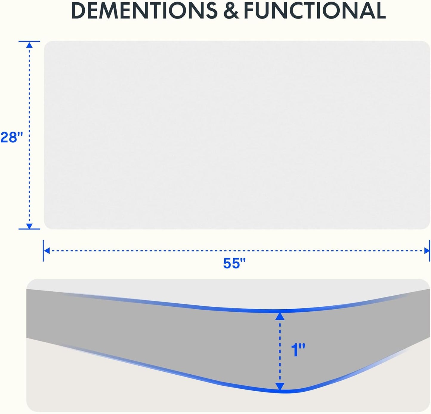 FLEXISPOT EN2 Whole-Piece Standing Desk with Clamp Power Strip, 55 x 28 Electric Stand Up Height Adjustable Desk with Cable Management (White Frame + 55" White Top,2 Packages)