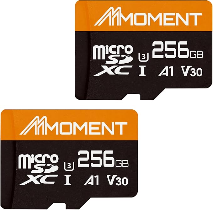 MMOMENT 256GB (2 Pack) Micro SDXC Card, A1, UHS-I, U3, Class 10 Compatible, Read Speed Up to 95 MB/s,Write Speed Up to 65 MB/s, SD Adapter Included