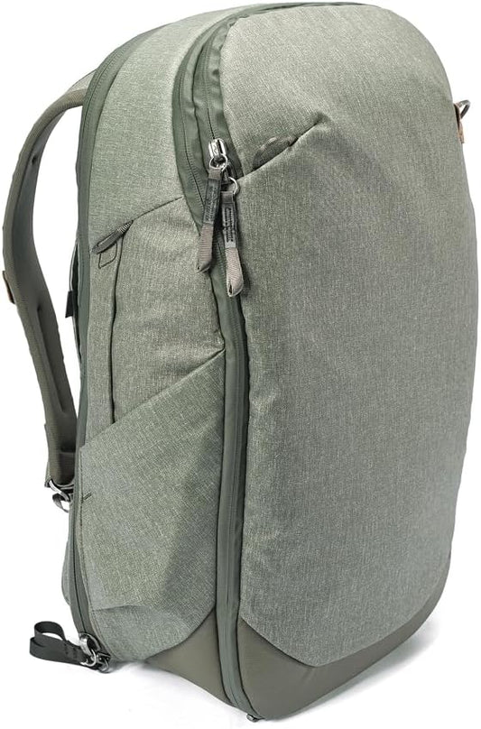 Peak Design Travel Backpack 30L, Sage, Expandable 27-33L Design, Rear and Top Access, Weatherproof Shell, Laptop Sleeve, Ideal for Travel or Everyday Carry, Versatile Backpack for Men and Women