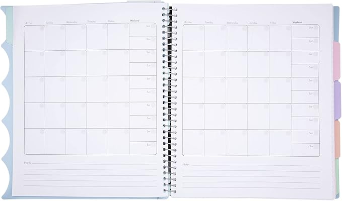 Mintra Office Durable PREMIUM Spiral Notebook (Arctic Ice, 5 Subject (8.5in x 11in))