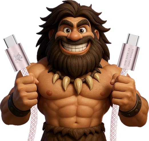 Pebble 60W USB-C to USB-C Cable – 6.6ft Pink | Fast Charging, Durable Nylon Braided, Universal USB-C Compatibility (Metal Shell)